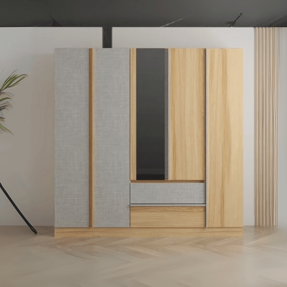 ชุดห้องนอน + ที่นอนสปริง 5 ฟุต WISDOM DESIGN FURNITURE รุ่น TENSHI 200 สีไลท์ยีนส์/แอช