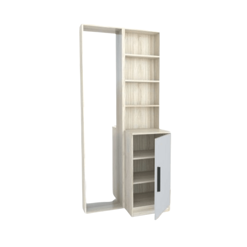 ชุดห้องนอน + ที่นอนสปริง 6 ฟุต WISDOM DESIGN FURNITURE รุ่น VIDA1 สีไวท์โอ๊ค/เทา