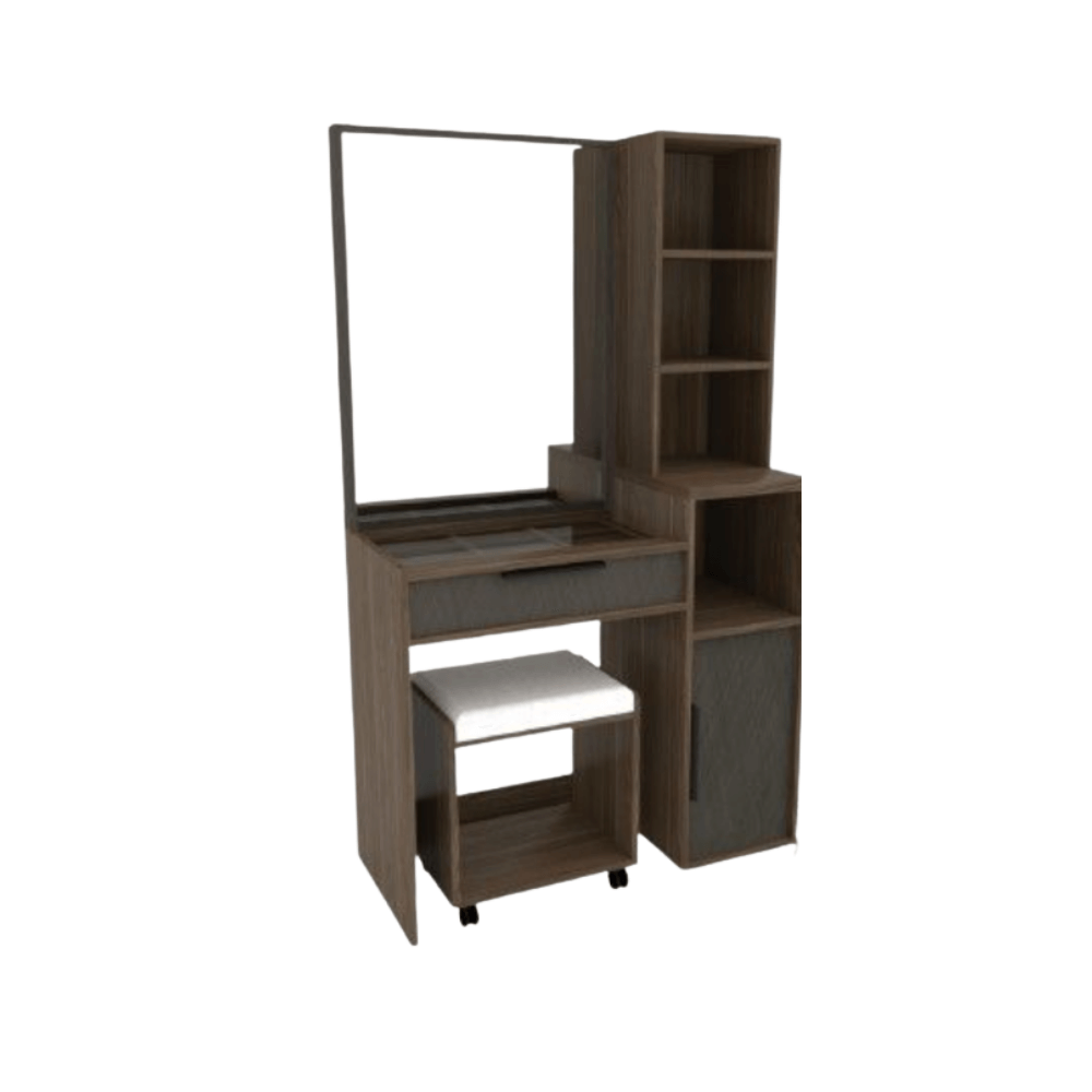 ชุดห้องนอน + ที่นอนสปริง 5 ฟุต WISDOM DESIGN FURNITURE รุ่น VIDA2 สีมอคค่า/ซิลค์