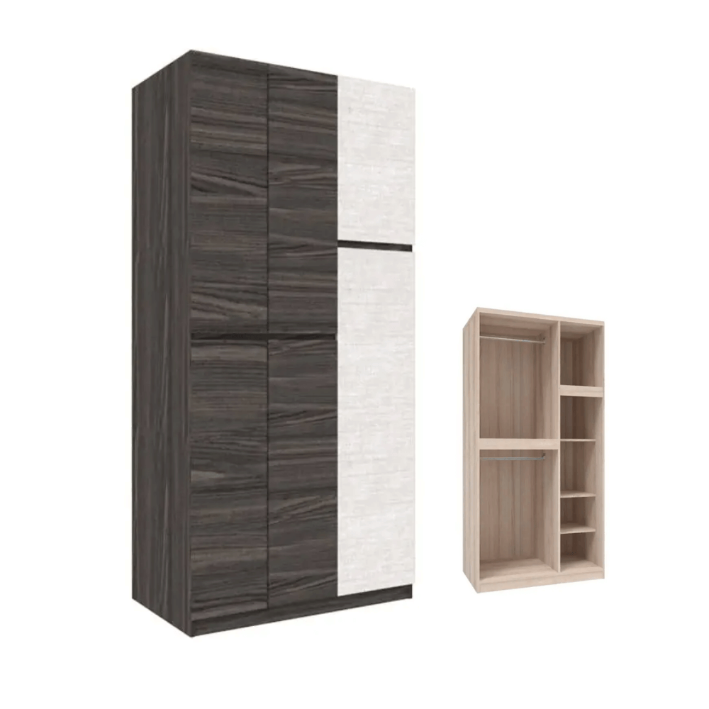ชุดห้องนอน + ที่นอนสปริง 3.5 ฟุต WISDOM DESIGN FURNITURE รุ่น SCOOBY สีไลท์เวงเก้/แฟบริค_4
