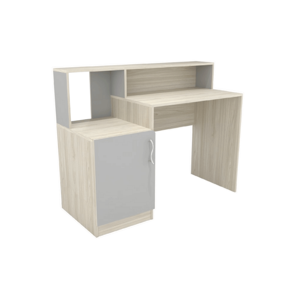 ชุดห้องนอน + ที่นอนสปริง 3.5 ฟุต WISDOM DESIGN FURNITURE รุ่น FAMINGO1 สีไวท์โอ๊ค/เทา_4