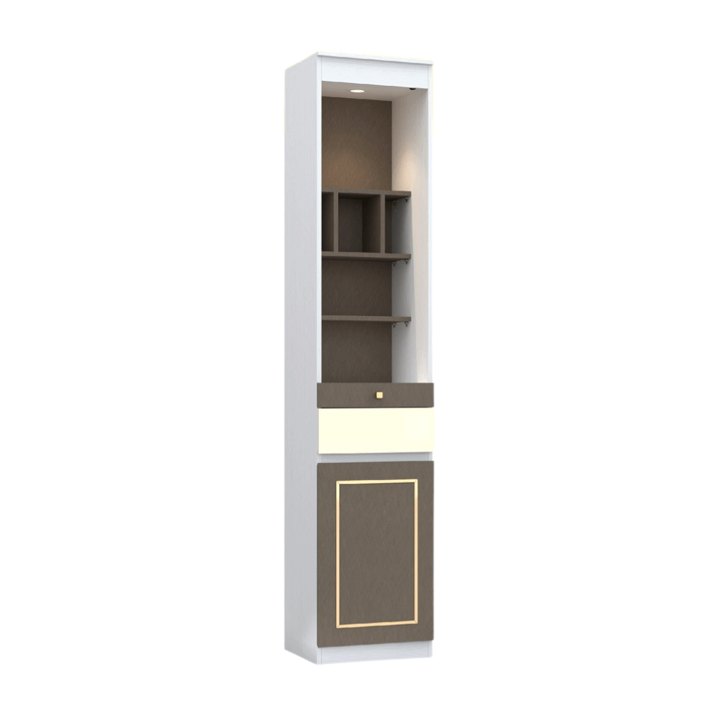 ตู้พระ WISDOM DESIGN FURNITURE รุ่น GO-05 ขนาด 40 ซม. สีขาว/ฟอสซิลค์/โกลด์