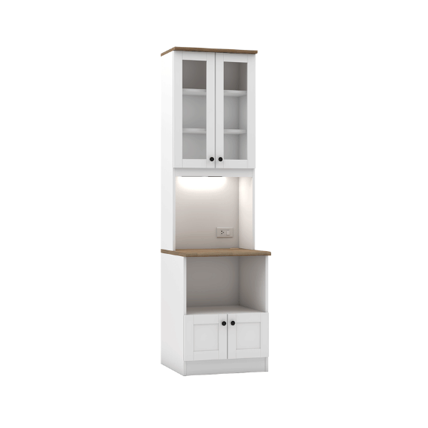 ครัวไม้สำเร็จ ตู้ตั้งพื้นพร้อมช่องใส่ไมโครเวฟ WISDOM DESIGN FURNITURE รุ่น KT-60 60 ซม. สีขาว/โรม่า_4