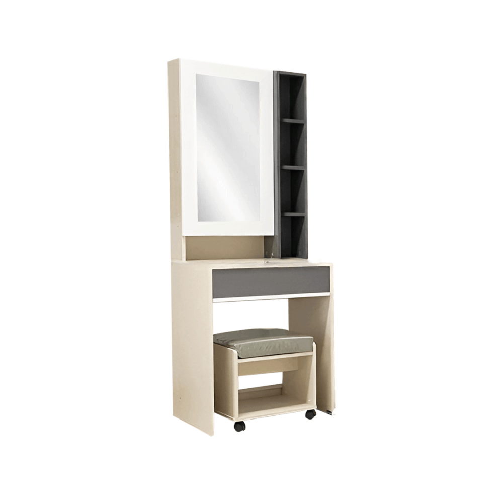 ชุดห้องนอน + ที่นอนสปริง 6 ฟุต WISDOM DESIGN FURNITURE รุ่น CITY เบจ/ซิลค์_5