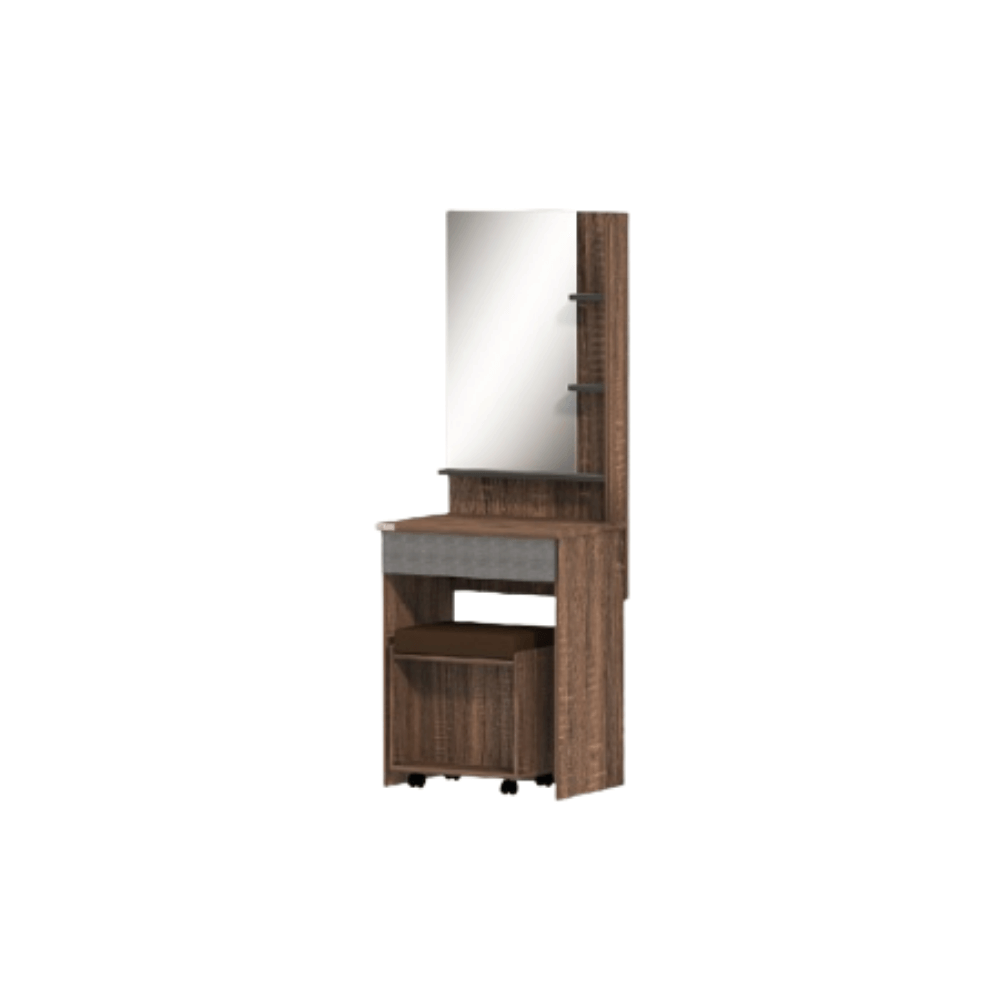 ชุดห้องนอน 6 ฟุต WISDOM DESIGN FURNITURE รุ่น BENNER สี วอลนัท/กราไฟท์_5