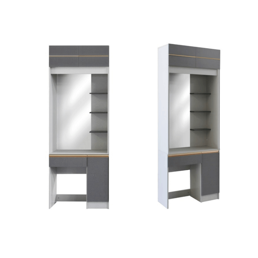 ชุดห้องนอน + ที่นอน PVC 6 ฟุต WISDOM DESIGN FURNITURE รุ่น BRAELYN 5 สียีนส์/กราไฟท์