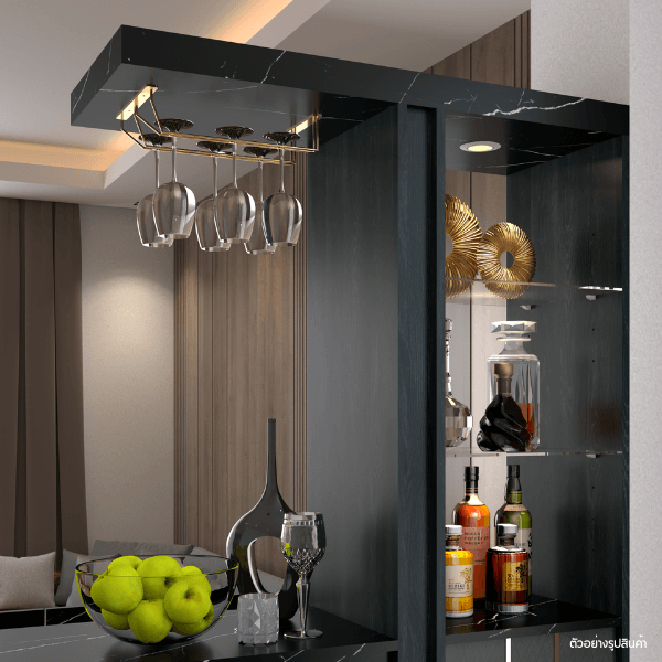 เคาน์เตอร์บาร์ WISDOM DESIGN FURNITURE GI-1 150 ซม. สีขาว/ซอฟท์มาร์เบิ้ล_4