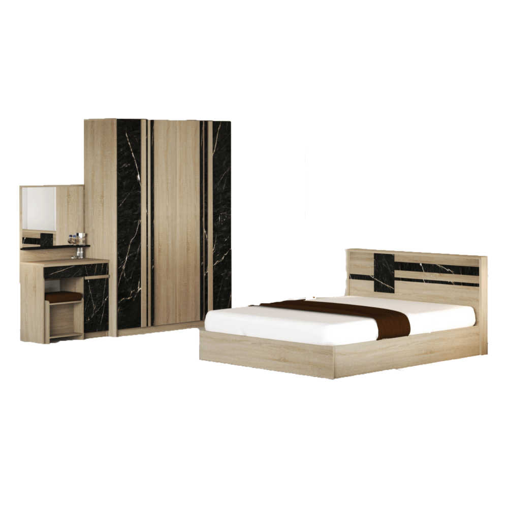 ชุดห้องนอน 5 ฟุต WISDOM DESIGN FURNITURE รุ่น GALAXY EXTRA สี โซลิค/หิน_6