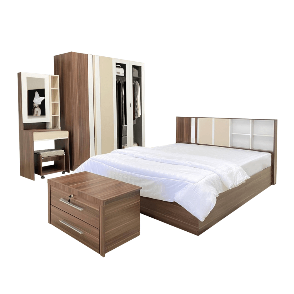 ชุดห้องนอน 5 ฟุต WISDOM DESIGN FURNITURE รุ่น CITY PLUS วอลนัท_7