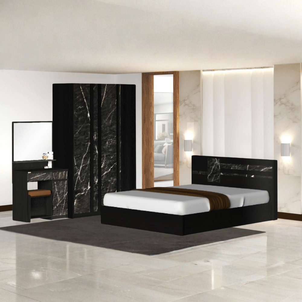 ชุดห้องนอน 5 ฟุต WISDOM DESIGN FURNITURE รุ่น GALAXY สี โอ๊ค/หิน