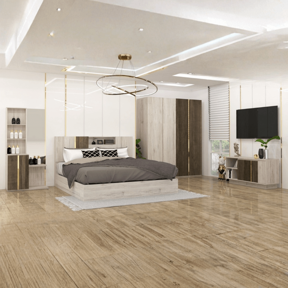 ชุดห้องนอน + ที่นอน PVC 6 ฟุต WISDOM DESIGN FURNITURE รุ่น ANANDA สีไวท์บอล/อัลมอนด์_7