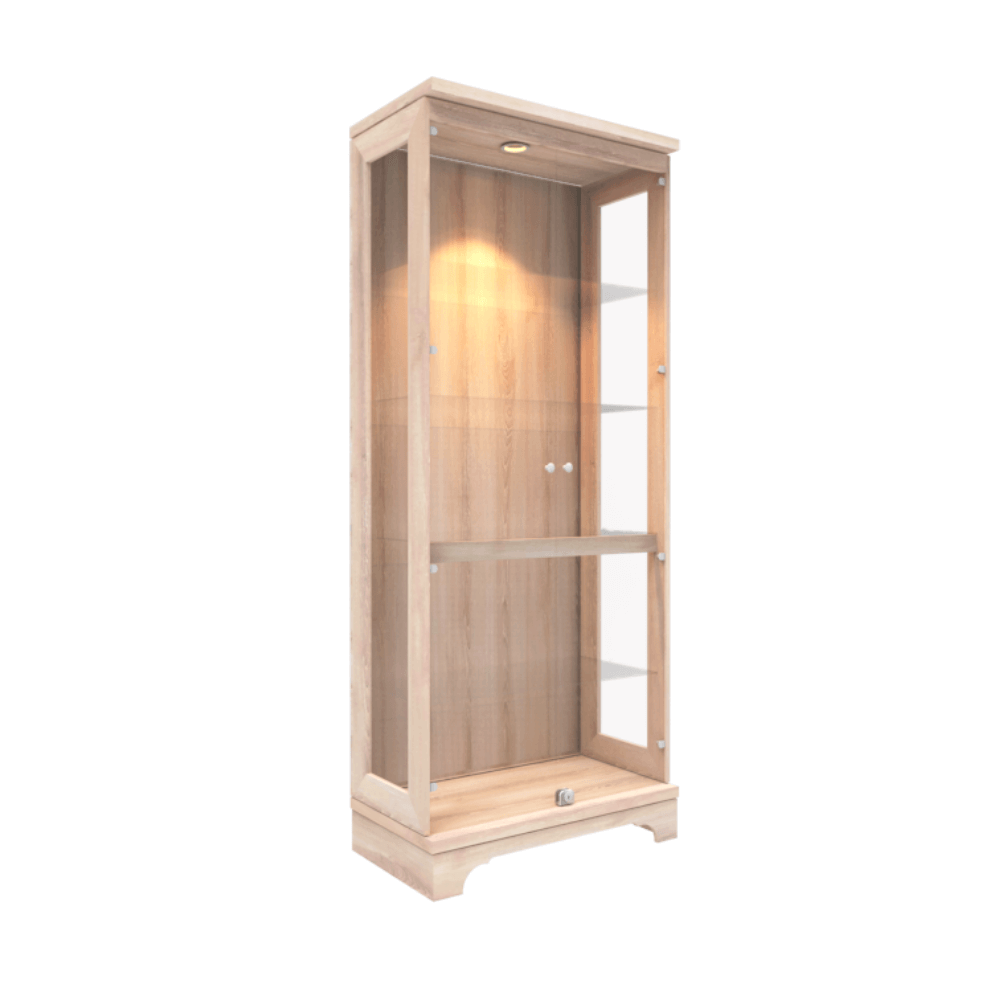 ตู้โชว์กระจก WISDOM DESIGN FURNITURE รุ่น CB-012 80 ซม. สีโซลิค_3