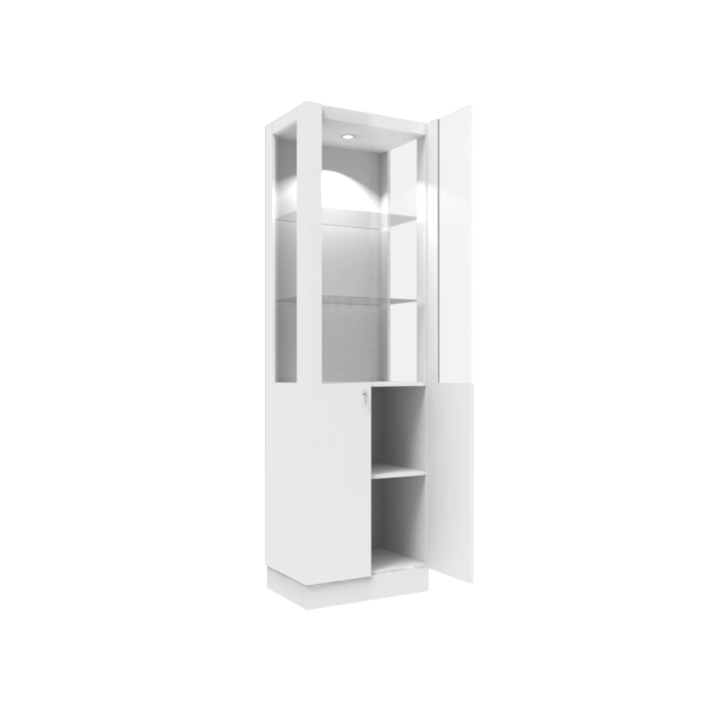 ตู้โชว์กระจก WISDOM DESIGN FURNITURE รุ่น CB-001 60 ซม. สีขาว