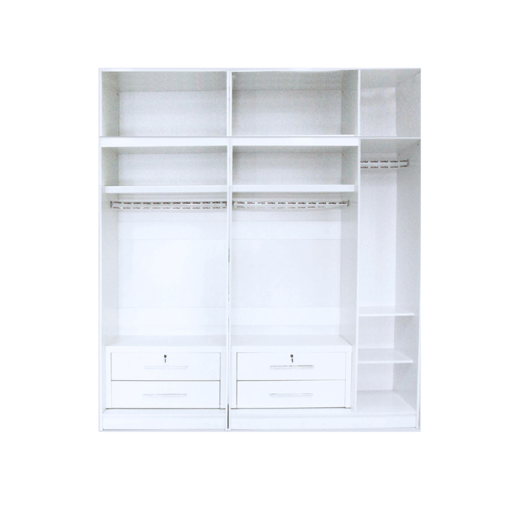 ตู้เสื้อผ้า 5 บานเปิด WISDOM DESIGN FURNITURE 225 ซม. สีขาว
