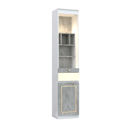 ตู้พระ WISDOM DESIGN FURNITURE รุ่น GO-05 ขนาด 40 ซม. สีขาว/ไลท์มาร์เบิ้ล/โกลด์_0