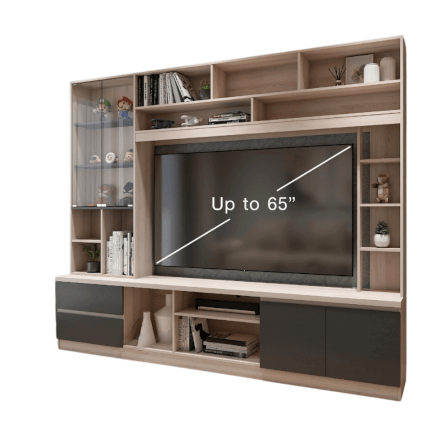 ตู้วางทีวี WISDOM DESIGN FURNITURE รุ่น HT-243B 240 ซม. สีโซลิค/กราไฟท์_0