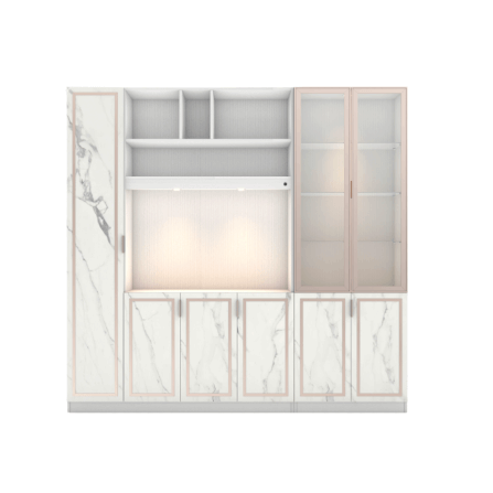ตู้วางทีวี WISDOM DESIGN FURNITURE รุ่น GW-240 240 ซม. สีขาว/มาร์เบิ้ล/พิงค์โกลด์_0