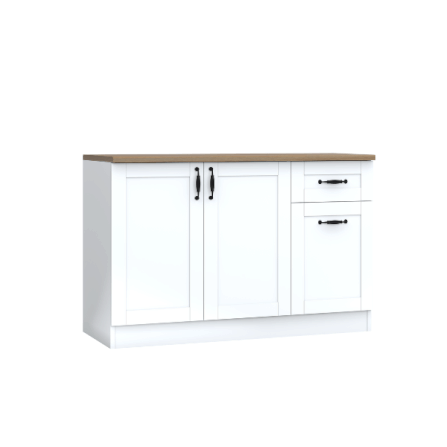 ตู้ตั้งพื้น ท็อปเรียบ WISDOM DESIGN FURNITURE KT-121C 120 ซม. สีขาว/โรม่า