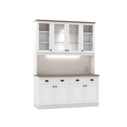 ครัวไม้สำเร็จ ตู้ตั้งพื้นท็อปเรียบ WISDOM DESIGN FURNITURE KT-161 160 ซม. สีขาว/โรม่า_0