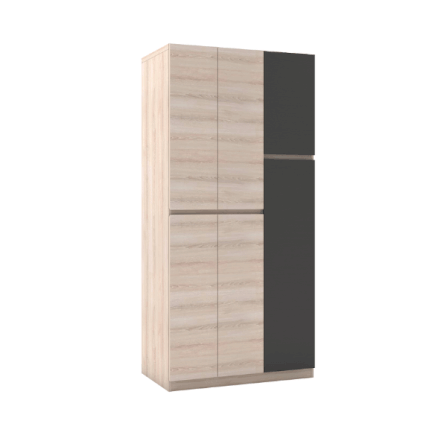ตู้เสื้อผ้า 3 บานเปิด WISDOM DESIGN FURNITURE รุ่น WR-912 90 ซม. สีโซลิค/กราไฟท์_0