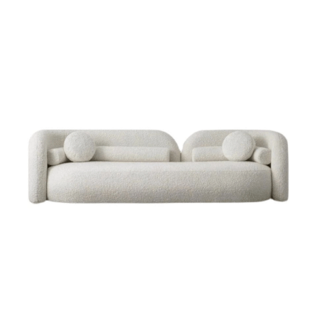 โซฟา 3 ที่นั่ง WISDOM DESIGN FURNITURE รุ่น VIA 270 ซม. ผ้าขนแกะ สีขาว_0