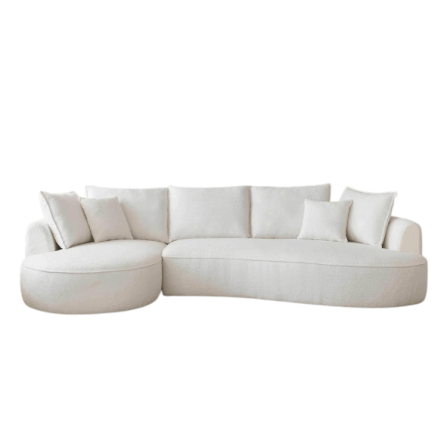 โซฟา 3 ที่นั่ง WISDOM DESIGN FURNITURE รุ่น ANGLE 300 ซม. ผ้าขนแกะ สีขาว_0