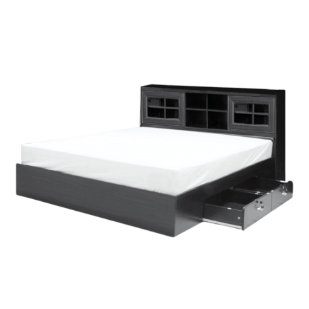 เตียง + ที่นอน PVC 5 ฟุต WISDOM DESIGN FURNITURE รุ่น DESIGN-D สีโอ๊ค_0