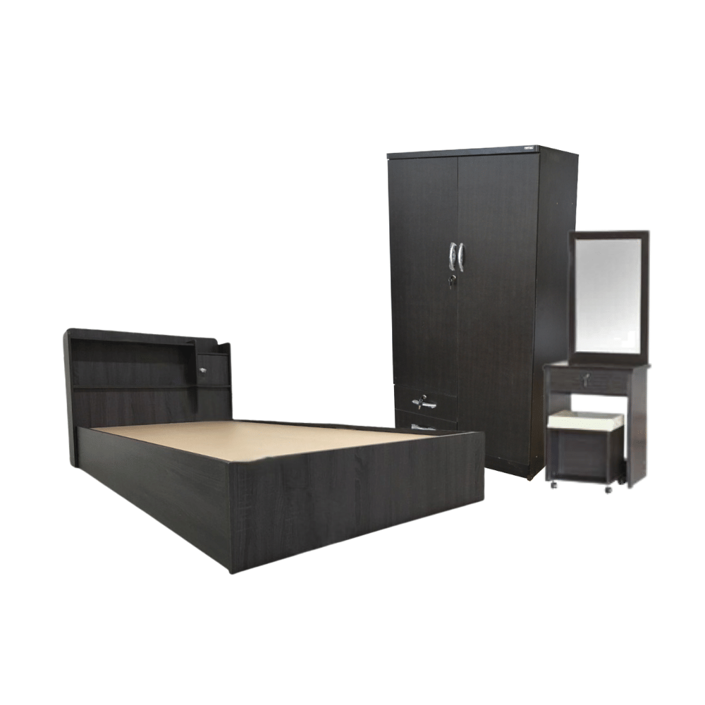 ชุดห้องนอน 3.5 ฟุต WISDOM DESIGN FURNITURE รุ่น TJ120 สีโอ๊ค_0