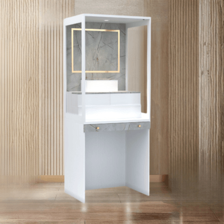 ตู้พระ WISDOM DESIGN FURNITURE รุ่น GO-03A ขนาด 80 ซม. สีขาว/ไลท์มาร์เบิ้ล_1