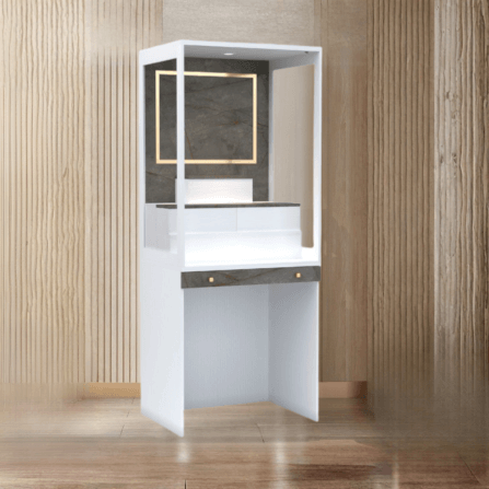 ตู้พระ WISDOM DESIGN FURNITURE รุ่น GO-03A ขนาด 80 ซม. สีขาว/บราวน์มาร์เบิ้ล_1