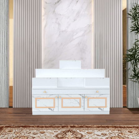 โต๊ะหมู่บูชา WISDOM DESIGN FURNITURE รุ่น GO-04 ขนาด 120 ซม. สีขาว/มาร์เบิ้ล_1