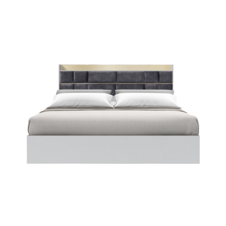 ชุดห้องนอน + ที่นอนสปริง 6 ฟุต WISDOM DESIGN FURNITURE รุ่น BRAELYN 6 สีไลท์ยีนส์/ขาว_1