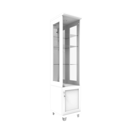 ตู้โชว์กระจก WISDOM DESIGN FURNITURE รุ่น CB-003 40 ซม. สีขาว_1