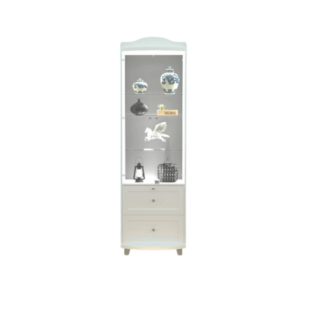 ตู้โชว์กระจก WISDOM DESIGN FURNITURE รุ่น CB-004 60 ซม. สีขาว_1