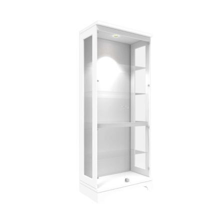 ตู้โชว์กระจก WISDOM DESIGN FURNITURE รุ่น CB-012 80 ซม. สีขาว_1