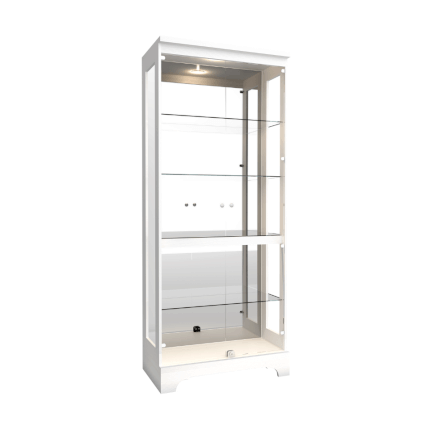 ตู้โชว์กระจก WISDOM DESIGN FURNITURE รุ่น CB-012G 80 ซม. สีขาว_1