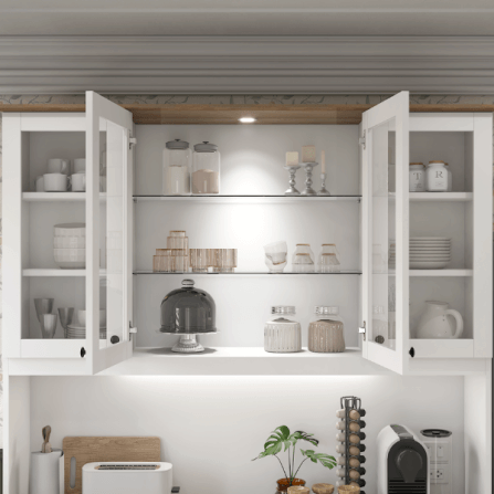 ครัวไม้สำเร็จ ตู้ตั้งพื้นท็อปเรียบ WISDOM DESIGN FURNITURE KT-161 160 ซม. สีขาว/โรม่า_1