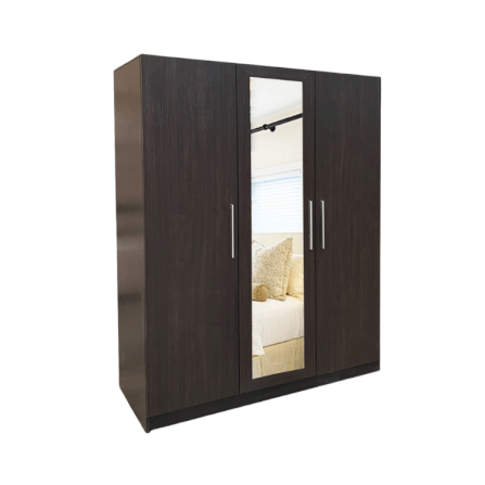 ตู้เสื้อผ้า 3 บานเปิด WISDOM DESIGN FURNITURE รุ่น MILANO135 135 ซม. สีโอ๊ค_1