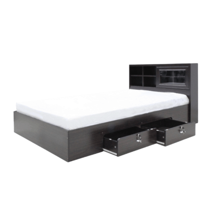 เตียง + ที่นอน PVC 3.5 ฟุต WISDOM DESIGN FURNITURE รุ่น DESIGN-D สีโอ๊ค_1