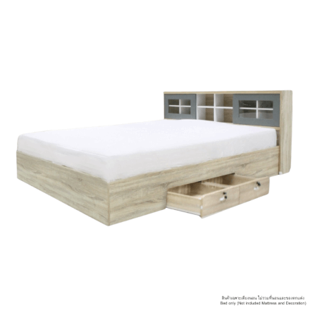 เตียง 6 ฟุต WISDOM DESIGN FURNITURE รุ่น DESIGN-D สีโซลิค_1