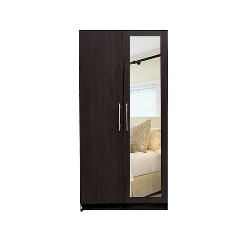 ตู้เสื้อผ้า 2 บานเปิด WISDOM DESIGN FURNITURE รุ่น MILANO90 สีโอ๊ค_1