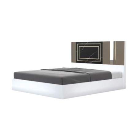 ชุดห้องนอน 6 ฟุต WISDOM DESIGN FURNITURE รุ่น CHARLOTTE สีขาว/ดาร์คมาร์เบิ้ล/ฟอสซิลค์_2