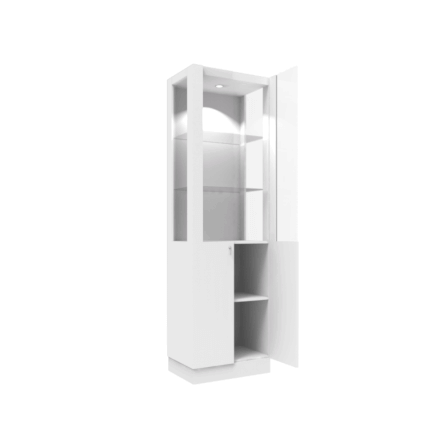 ตู้โชว์กระจก WISDOM DESIGN FURNITURE รุ่น CB-001 60 ซม. สีขาว_2