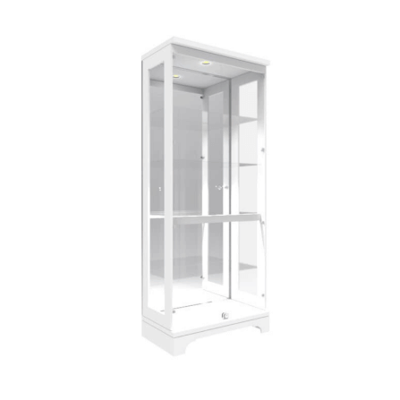 ตู้โชว์กระจก WISDOM DESIGN FURNITURE รุ่น CB-012G 80 ซม. สีขาว_2