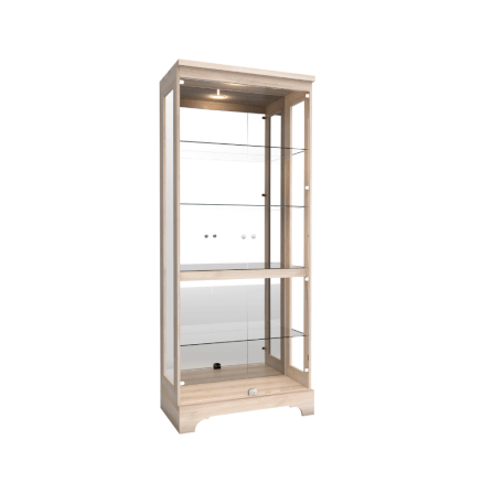 ตู้โชว์กระจก WISDOM DESIGN FURNITURE รุ่น CB-012G 80 ซม. สีโซลิค_2