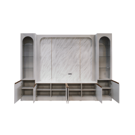 ตู้วางทีวี WISDOM DESIGN FURNITURE รุ่น MABEL 300 ซม. สีไลท์ยีนส์/ไวท์มาร์เบิ้ล_2