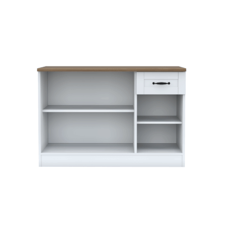 ตู้ตั้งพื้น ท็อปเรียบ WISDOM DESIGN FURNITURE KT-121C 120 ซม. สีขาว/โรม่า_2