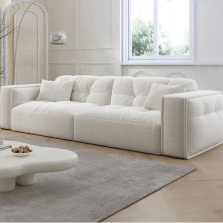 โซฟา 2 ที่นั่ง WISDOM DESIGN FURNITURE รุ่น KATE 200 ซม. ผ้าขนแกะ สีขาว_2
