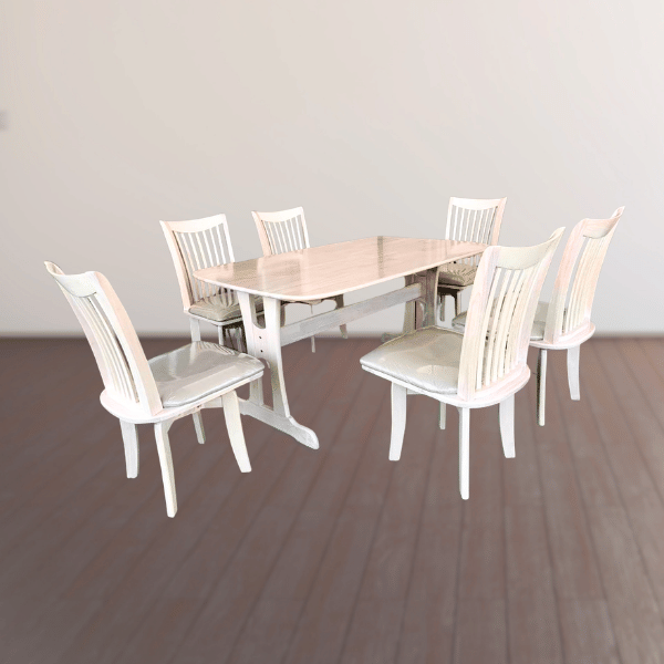 ชุดโต๊ะอาหารไม้ 6 ที่นั่ง WISDOM DESIGN FURNITURE รุ่น RICHMOND 150 ซม. สีธรรมชาติ_2