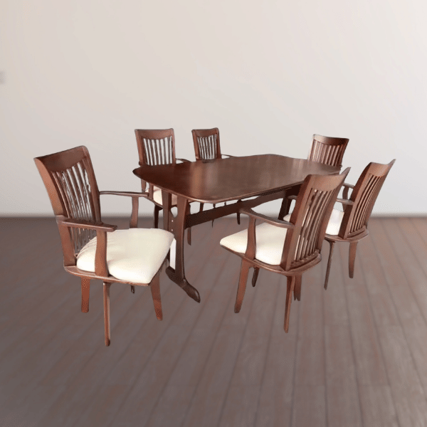 ชุดโต๊ะอาหารไม้ 6 ที่นั่ง WISDOM DESIGN FURNITURE รุ่น RUSSELL 180 ซม. สีคาปูชิโน่_2